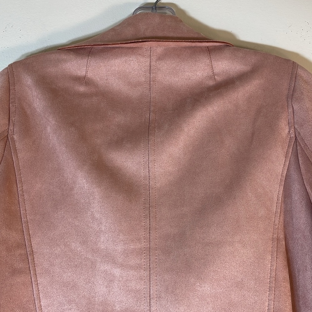 🎉🎉🎉Host Pick 🎊🎊🎊NWT. Boho E & M Faux Leather Moto Jacket Soft Blush. Medium - Picture 11 of 12